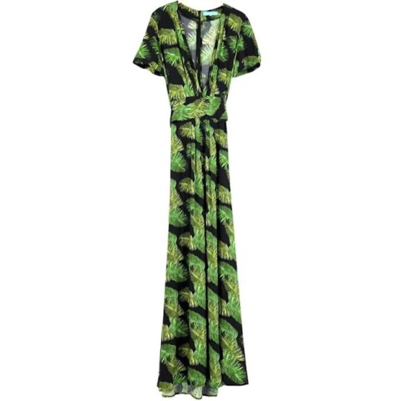 Melissa Odabash Lou Palm Leaf Tropical Print Maxi Dress - Picture 2 of 8